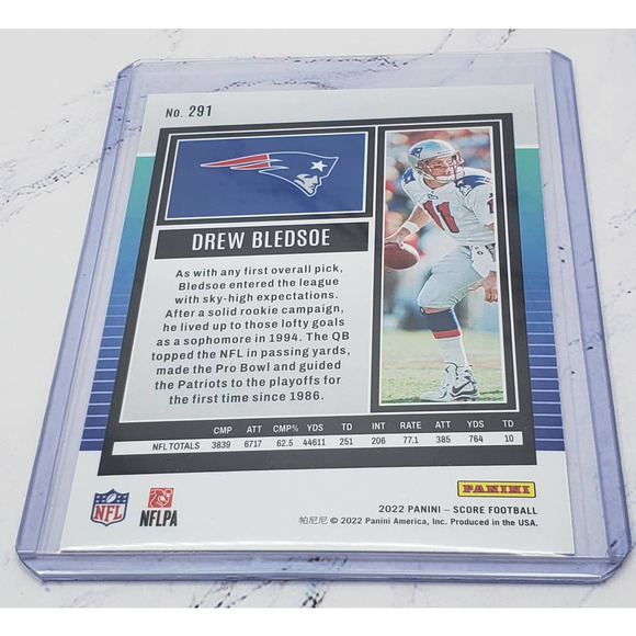 Drew Bledsoe 2022 Score NFL Football Red Parallel #291 New England Patriots - Picture 4 of 4